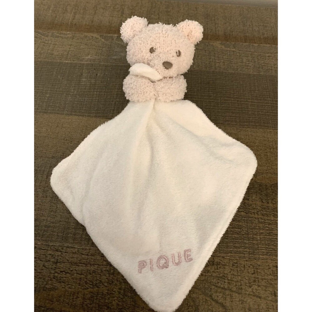 GELATO PIQUE Bear Lovey Beige Cream Hugging Security Plush Blanket Small